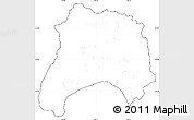Blank Simple Map of Ihosy, cropped outside, no labels