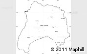Blank Simple Map of Ihosy, cropped outside