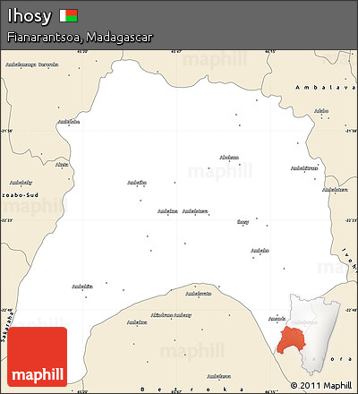 Classic Style Simple Map of Ihosy