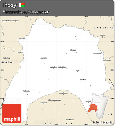 Classic Style Simple Map of Ihosy