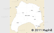 Classic Style Simple Map of Ihosy, single color outside