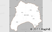 Gray Simple Map of Ihosy, cropped outside