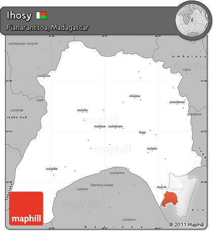 Gray Simple Map of Ihosy