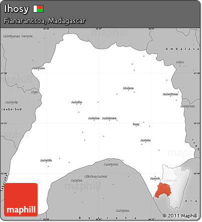 Gray Simple Map of Ihosy