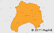 Political Simple Map of Ihosy, cropped outside