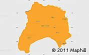 Political Simple Map of Ihosy, single color outside