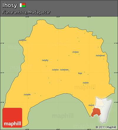 Savanna Style Simple Map of Ihosy, cropped outside