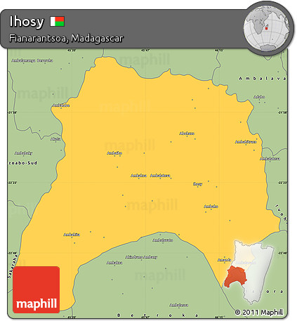 Savanna Style Simple Map of Ihosy
