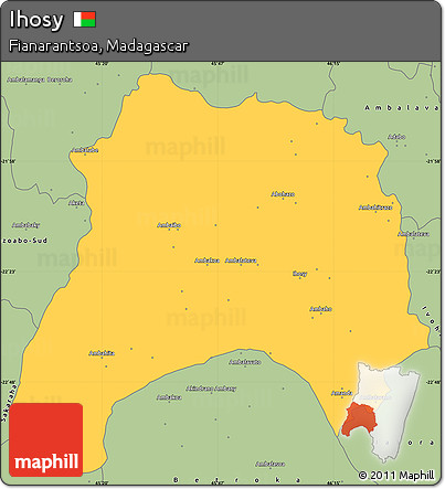 Savanna Style Simple Map of Ihosy