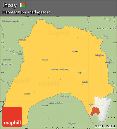 Savanna Style Simple Map of Ihosy