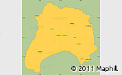 Savanna Style Simple Map of Ihosy, single color outside