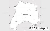 Silver Style Simple Map of Ihosy, cropped outside