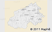 Classic Style 3D Map of Ikalamavony, single color outside