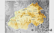 Physical 3D Map of Ikalamavony, desaturated