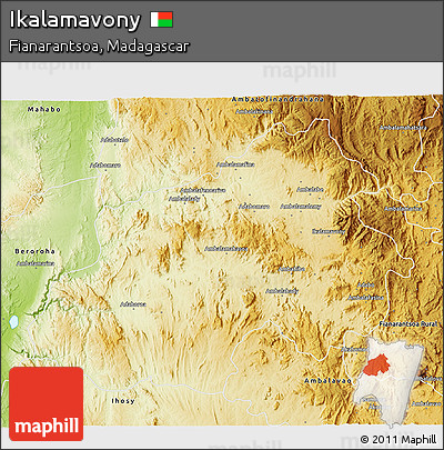 Physical 3D Map of Ikalamavony