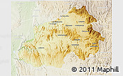 Physical 3D Map of Ikalamavony, lighten