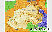 Physical 3D Map of Ikalamavony, political outside
