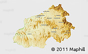 Physical 3D Map of Ikalamavony, single color outside