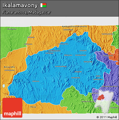 Political 3D Map of Ikalamavony