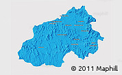 Political 3D Map of Ikalamavony, single color outside