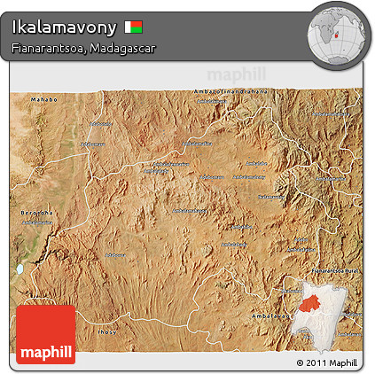 Satellite 3D Map of Ikalamavony