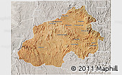 Satellite 3D Map of Ikalamavony, lighten, semi-desaturated
