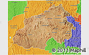 Satellite 3D Map of Ikalamavony, political outside
