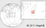 Blank Location Map of Ikalamavony, within the entire country