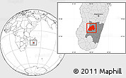 Blank Location Map of Ikalamavony, highlighted country, highlighted parent region