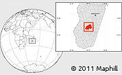 Blank Location Map of Ikalamavony, highlighted country