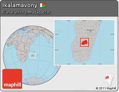 Gray Location Map of Ikalamavony