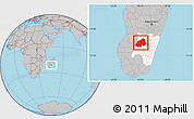 Gray Location Map of Ikalamavony, highlighted parent region