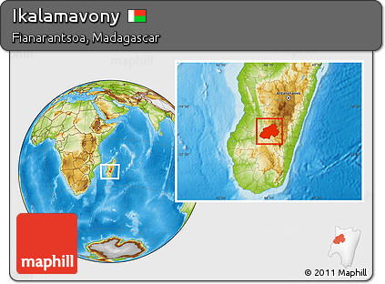 Physical Location Map of Ikalamavony