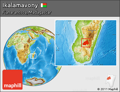 Physical Location Map of Ikalamavony