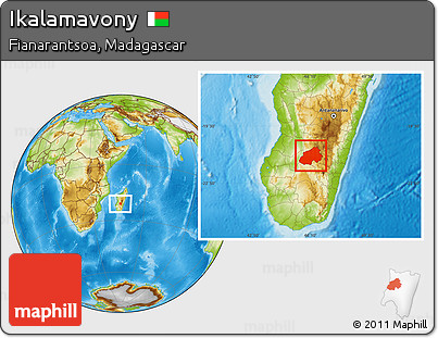 Physical Location Map of Ikalamavony