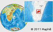Physical Location Map of Ikalamavony, highlighted country