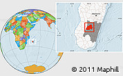 Political Location Map of Ikalamavony, highlighted country, highlighted parent region