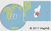 Savanna Style Location Map of Ikalamavony, highlighted country, highlighted parent region, within the entire country