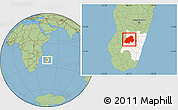 Savanna Style Location Map of Ikalamavony, highlighted parent region