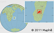 Savanna Style Location Map of Ikalamavony