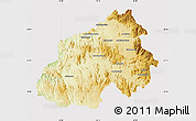 Physical Map of Ikalamavony, cropped outside