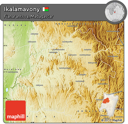 Physical Map of Ikalamavony