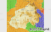 Physical Map of Ikalamavony, political outside