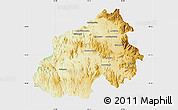 Physical Map of Ikalamavony, single color outside