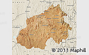 Satellite Map of Ikalamavony, shaded relief outside
