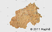 Satellite Map of Ikalamavony, single color outside