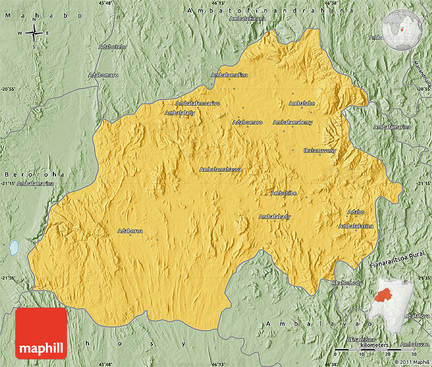 Savanna Style Map of Ikalamavony