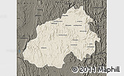 Shaded Relief Map of Ikalamavony, darken