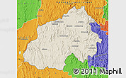 Shaded Relief Map of Ikalamavony, political outside