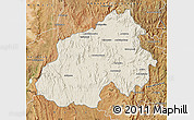Shaded Relief Map of Ikalamavony, satellite outside